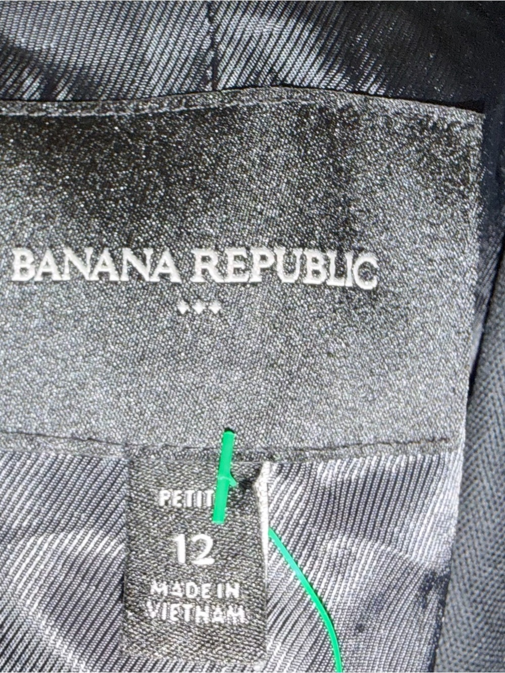 Banana Republic Factory Icon Women Blazer 12 Petite Navy Blue Gold Button 569851 - Picture 7 of 9